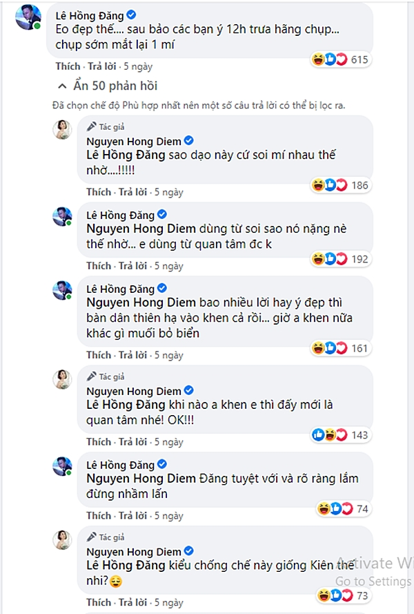 Hồng Diễm chỉnh ảnh quá tay, Hồng Đăng lại vào than thở chuyện chọn áo cho vợ-6