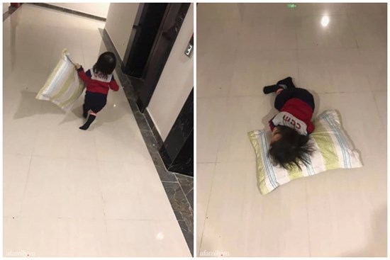 Khóc lóc mãi mà vẫn bị mẹ 