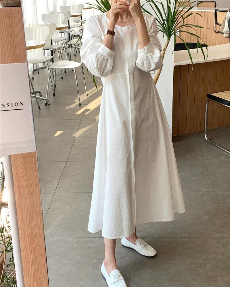 Hè đến là gái Hàn lại diện đủ kiểu váy trắng siêu trẻ xinh và tinh tế, xem mà muốn sắm cả lố về nhà-10