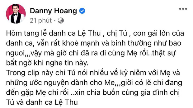 2 tháng sau tang lễ của mẹ, con gái lớn cố danh ca Lệ Thu đột ngột qua đời-1