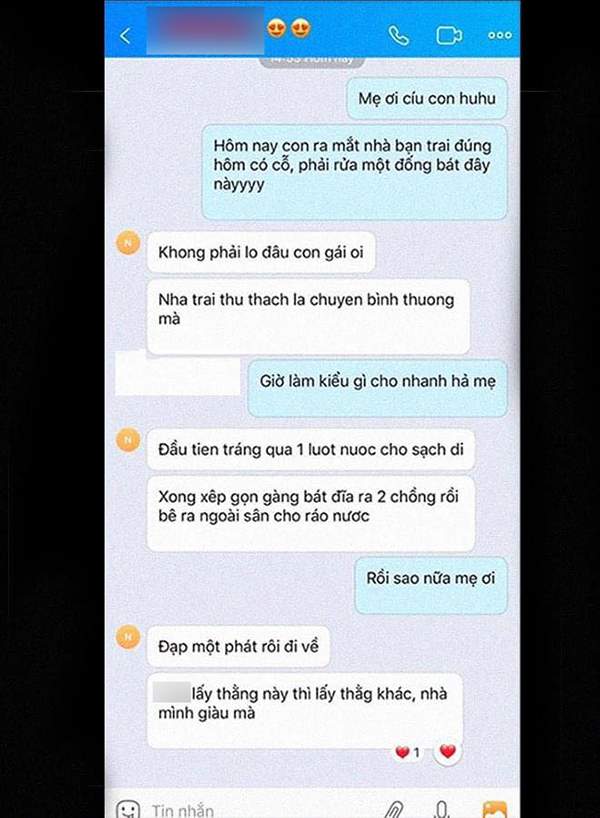 Về ra mắt phải rửa cả đống bát, cô gái cầu cứu được mẹ chốt hạ: Đạp một phát rồi đi về, không lấy người này thì lấy người khác, nhà mình giàu mà-2