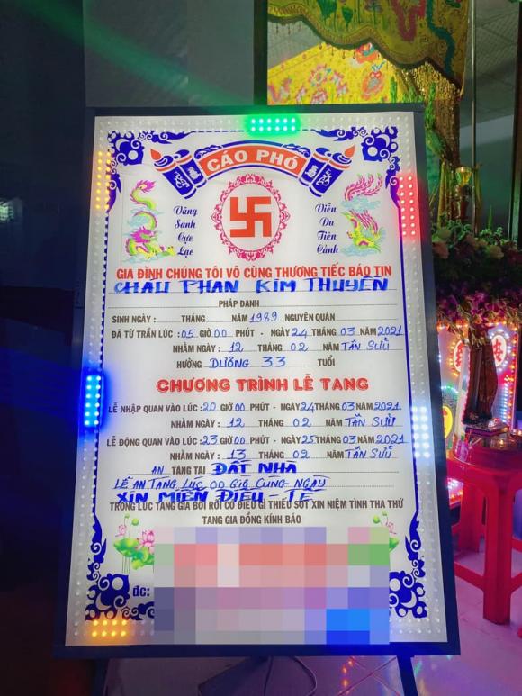 Xót xa cảnh lễ tang của người đẹp Phan Thuyền! Lễ động quan vào lúc 23 giờ ngày 25/3 tại đất nhà-2