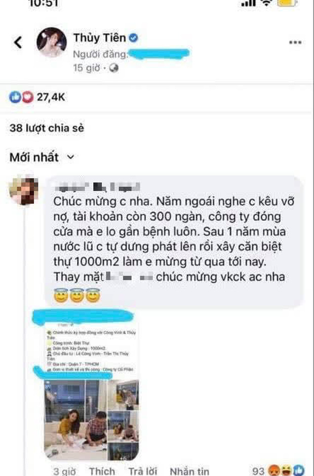 Thuỷ Tiên lên tiếng cực căng vì bị tung tin vỡ nợ, ăn chặn tiền từ thiện để mua biệt thự 1000m2-4