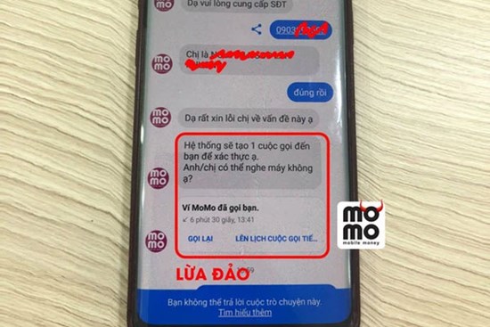 Bị lừa tiền vì cung cấp thông tin đăng nhập MoMo