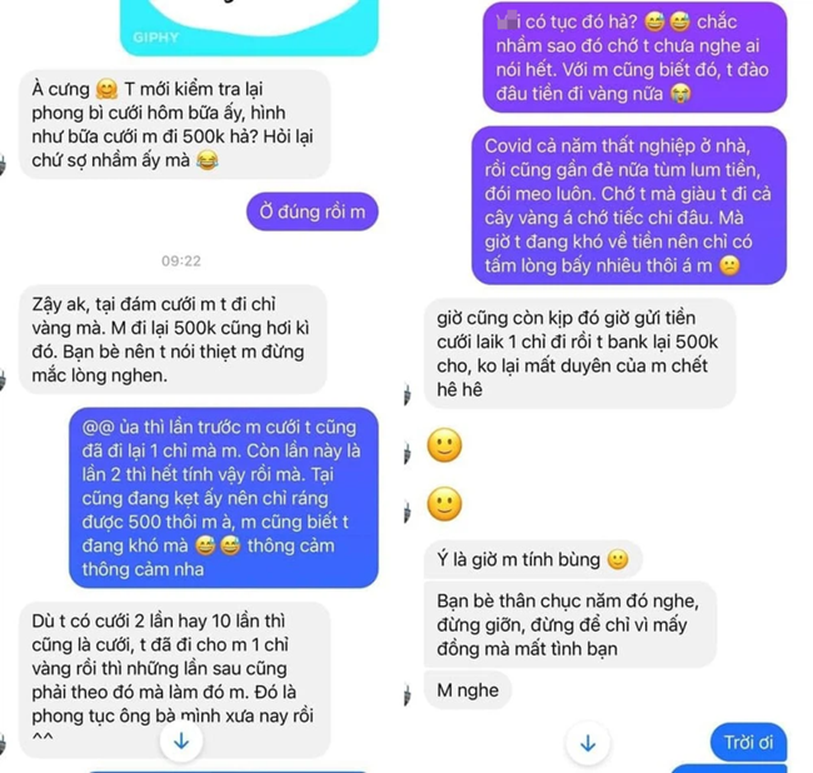 Cưới lần 2, cô dâu vẫn đòi bạn thân mừng 1 chỉ vàng như tập 1, không được như ý liền quay ra trách bạn bùng rồi dựng chuyện tòm tem với anh chồng-1