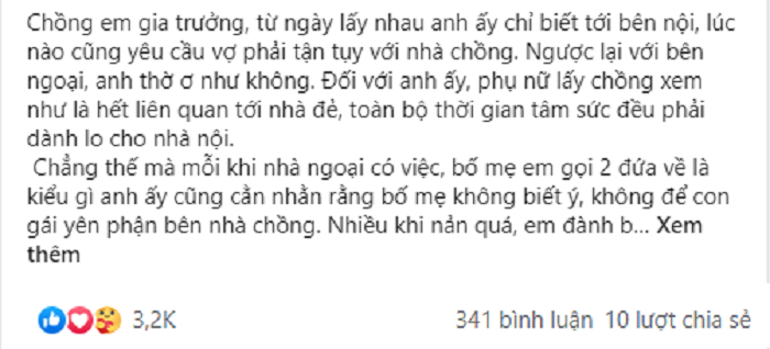 Vợ xin về chăm bố đẻ ốm, chồng tuyên bố phận gái chưa tới phần”, nhưng tình huống xảy ra ngay sau đó lại khiến anh đứng hình” tại chỗ-1