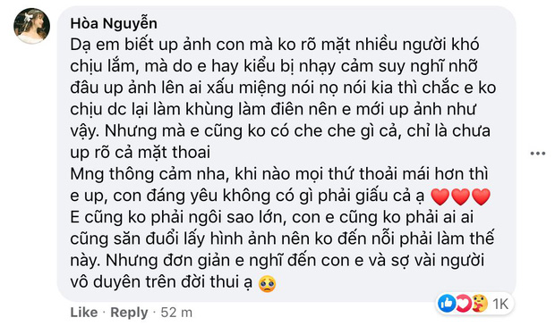 Hoà Minzy chính thức nói rõ lý do giấu kín diện mạo con trai, khẳng định: Em không phải ngôi sao lớn, không đến nỗi phải làm thế này-1