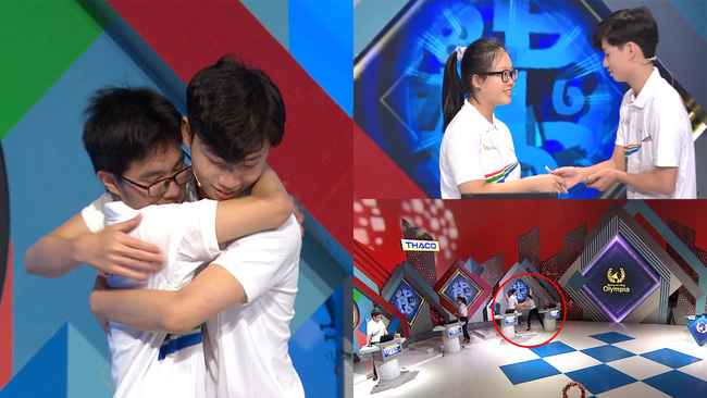 Trót động viên nhau theo cách đặc biệt, 2 thí sinh Olympia bị chương trình trêu cực lầy, may mà cộng đồng mạng giải nguy như này-1