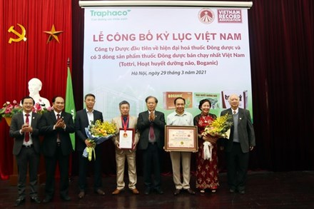Traphaco xác lập kỷ lục Việt Nam với 3 sản phẩm chủ lực