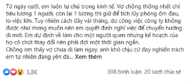Đưa vợ 3 triệu, chồng giao kèo tiêu đủ tháng, thiếu tự bù”, vợ vui vẻ đồng ý nhưng chỉ 1 tháng sau anh phải cuống quýt nộp&nbsp;thẻ lương cho cô giữ-1