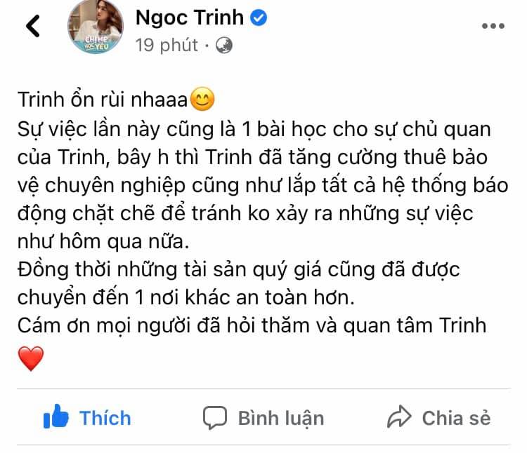 Sau khi bị cuỗm mất hơn 15 tỉ đồng, Ngọc Trinh thuê thêm bảo vệ, chuyển tài sản quý giá đến nơi khác-2