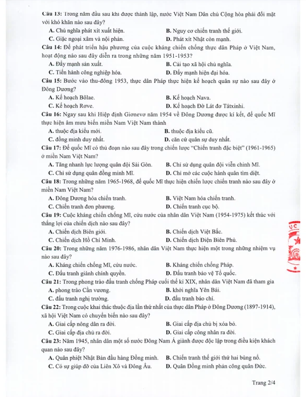 Đề thi minh họa THPT Quốc gia 2021 tổ hợp Khoa học xã hội-2