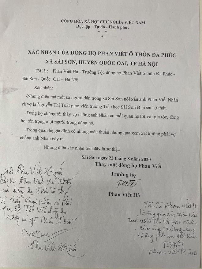 Vụ cô giáo tố bị trù dập: Thực hư thông tin vợ chồng cô Tuất mâu thuẫn với dòng họ, dán bùa vào tường nhà bố chồng?-2