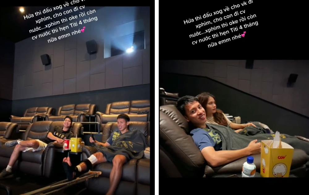 Hùng Dũng đưa vợ đi xem phim trong hoàn cảnh trớ trêu, hứa dẫn con trai đi công viên nước khi chân lành-1