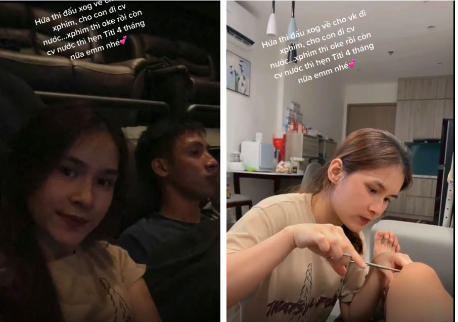 Hùng Dũng đưa vợ đi xem phim trong hoàn cảnh trớ trêu, hứa dẫn con trai đi công viên nước khi chân lành-2