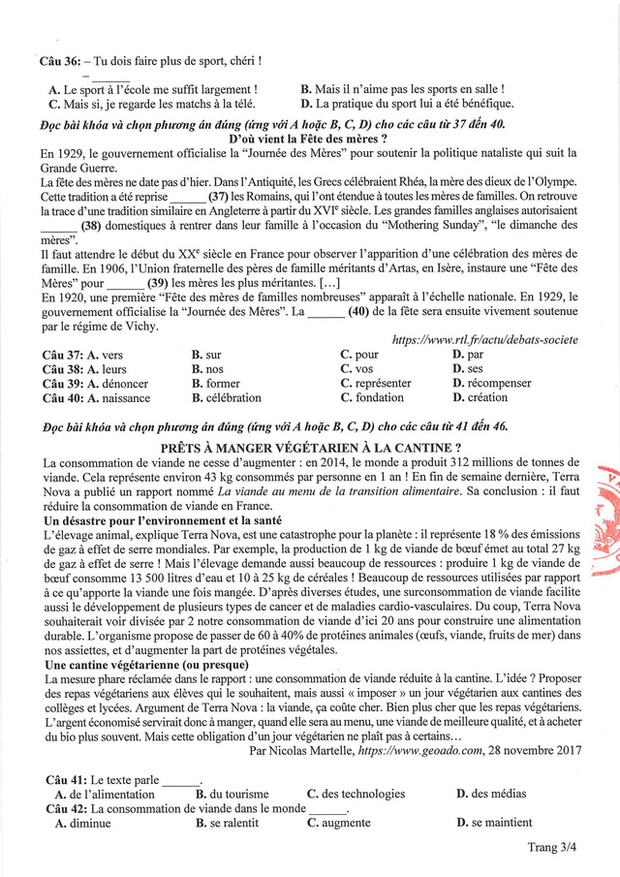 Bộ GD-ĐT công bố tất cả đề thi minh họa THPT Quốc gia 2021 còn lại-21