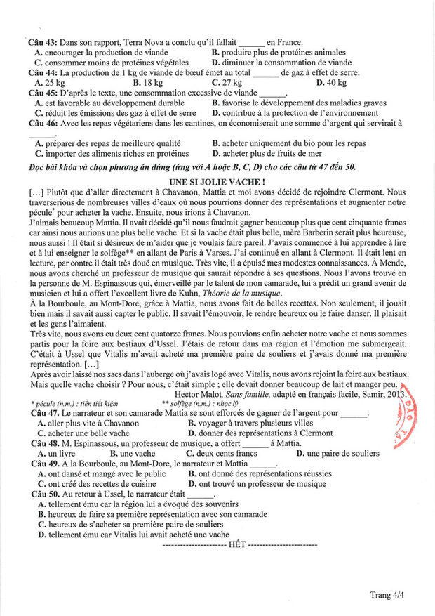Bộ GD-ĐT công bố tất cả đề thi minh họa THPT Quốc gia 2021 còn lại-22