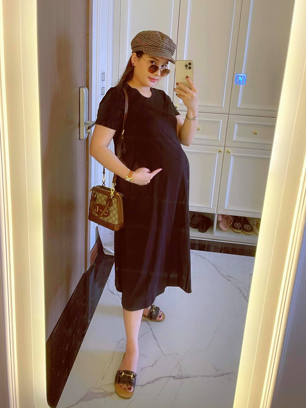 Bảo Thanh chụp ảnh khoe nhan sắc cuối thai kì, đang tạo dáng thơ thơ thì giật bắn mình: Nguyên nhân là do em bé trong bụng-2