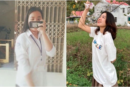 Gái xinh có pha “lật mặt” nhan sắc, từ 60kg xuống còn 45kg khác bọt thấy rõ