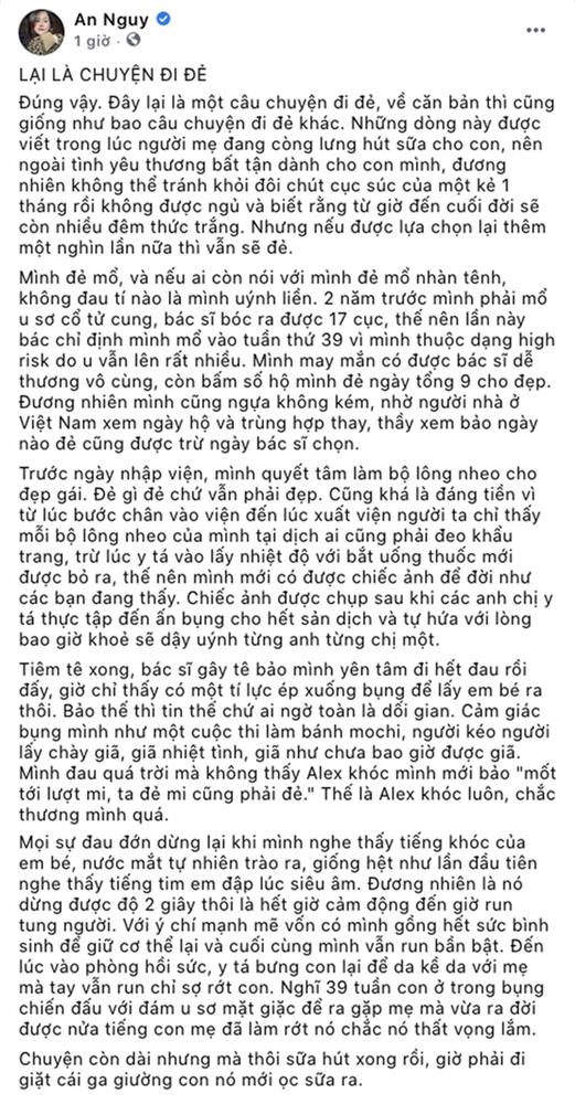 An Nguy lần đầu hé lộ khoảnh khắc sinh con: Đầu bù tóc rối, mặt bơ phờ nhưng vẫn được hết lời khen ngợi?-2