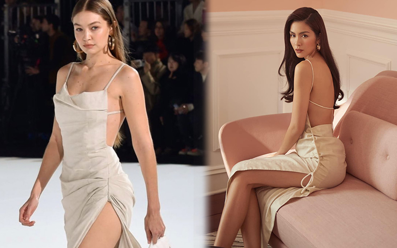 Hà Tăng diện đồ sexy quá nhưng sao cứ giống váy áo của Gigi Hadid thế nhỉ?-3