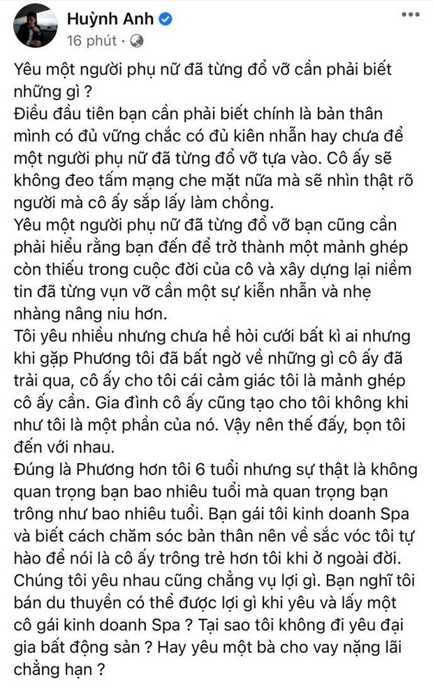 Huỳnh Anh làm rõ lý do cầu hôn bạn gái single mom và nghi vấn hôn thê có gia thế liên quan đến 1 trong 4 người giàu nhất Việt Nam-1