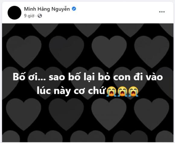 Nghệ sĩ Minh Hằng chia sẻ sau tang lễ bố ruột: Nỗi đau chồng chất nỗi đau-1