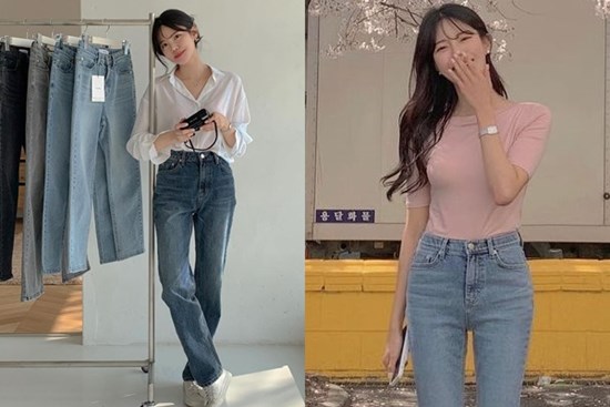 Học nàng blogger Hàn cách diện jeans “đỉnh của chóp”: Vừa hack dáng vừa thanh lịch để đến sở làm