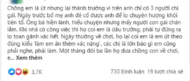 Giỗ bố, các chị chồng giao dâu trưởng lo, đến lúc về ăn nhìn mâm cỗ tất cả đều đứng hình, tuyên bố&nbsp;của cô sau đó mới đáng nói-1