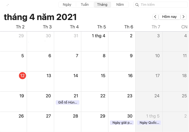 Lịch nghỉ lễ Giỗ Tổ Hùng Vương và dịp 30/4 - 1/5-1