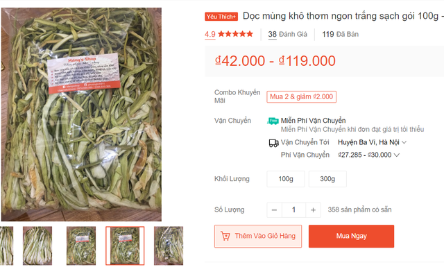 Dọc mùng sấy khô thành đặc sản nơi phố thị, hét giá 300.000 đồng/kg-2