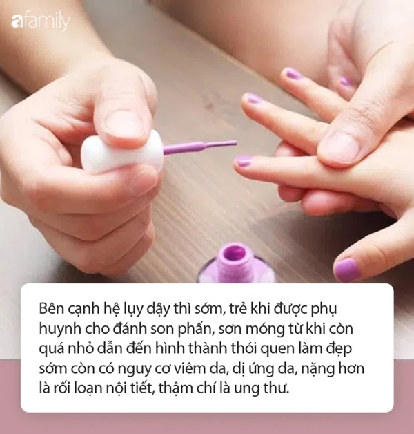 Cho trẻ đánh phấn son, sơn móng tay: Nguy cơ rối loạn nội tiết, dậy thì sớm, thậm chí là ung thư-3