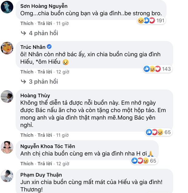 Trọng Hiếu đau đớn vì bố ruột đột ngột qua đời, Tóc Tiên, Hoàng Thuỳ và dàn sao liên tục động viên-3