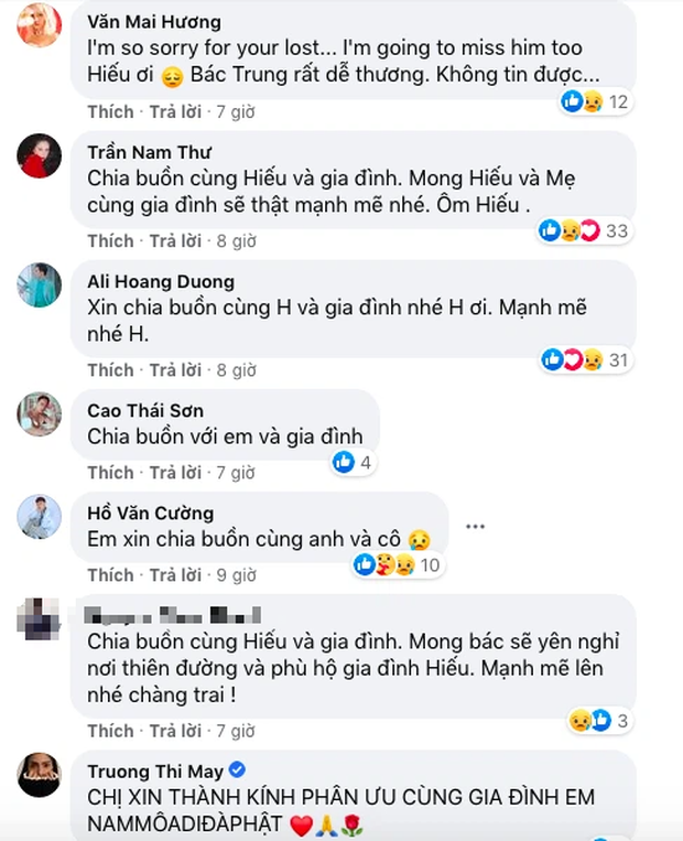 Trọng Hiếu đau đớn vì bố ruột đột ngột qua đời, Tóc Tiên, Hoàng Thuỳ và dàn sao liên tục động viên-4