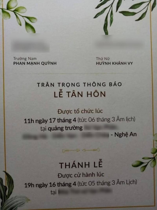 Lộ thiệp mời và hình ảnh lễ đường trước thềm hôn lễ của Phan Mạnh Quỳnh tại Nghệ An, nhìn qua đã biết là hoành tráng không vừa-2