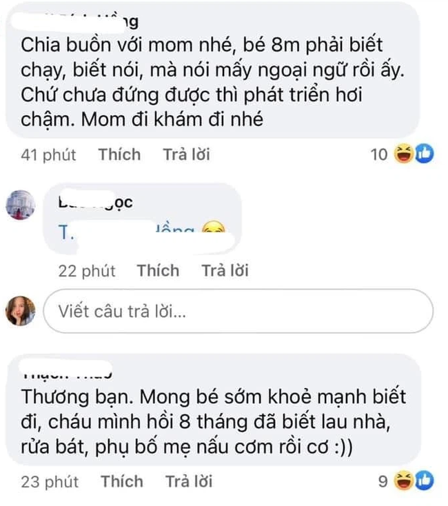 Lên mạng than trời vì con 8 tháng chưa biết đứng, bà mẹ bị cư dân mạng cười thối mũi với những lời động viên siêu lầy lội-4