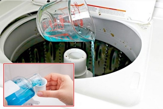 Nước súc miệng cũng có thể được sử dụng để làm việc nhà, đặc biệt nếu đổ vào máy giặt điều kỳ diệu sẽ xảy ra