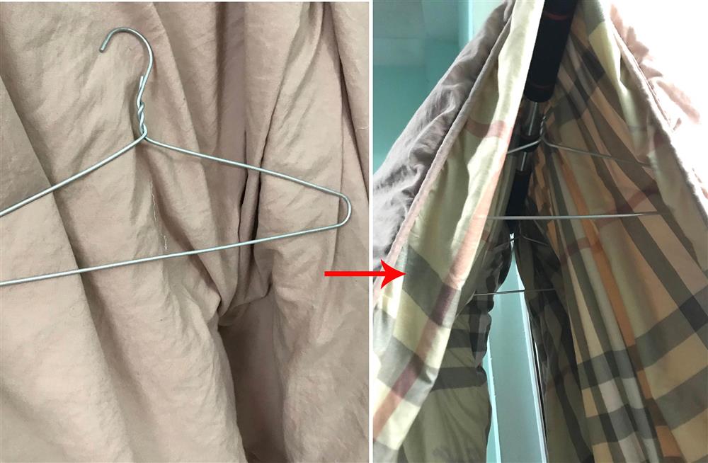Hết rét nàng Bân mà ban công quá nhỏ thì làm thế nào để khô chăn bông? Hướng dẫn bạn một mẹo nhỏ không tốn diện tích lại còn nhanh khô-5