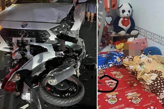 Hé lộ hiện trường căn phòng trọ vụ thanh niên sát hại bạn gái rồi lao xe máy tông trực diện vào ôtô tự tử