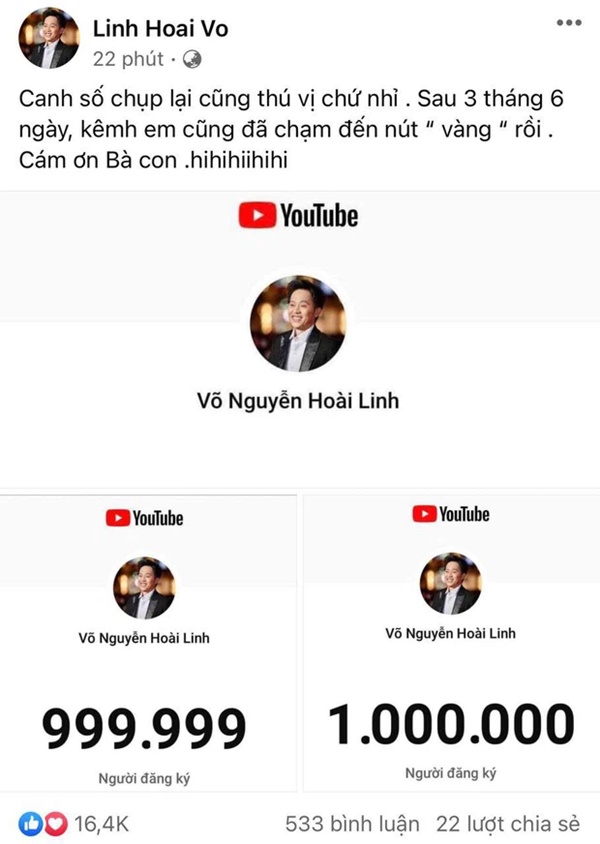 NS Hoài Linh có động thái đầu tiên giữa lúc bị vợ Dũng lò vôi” gọi tên, khoe thành tích khủng đến cả dàn sao Vbiz trầm trồ!-1