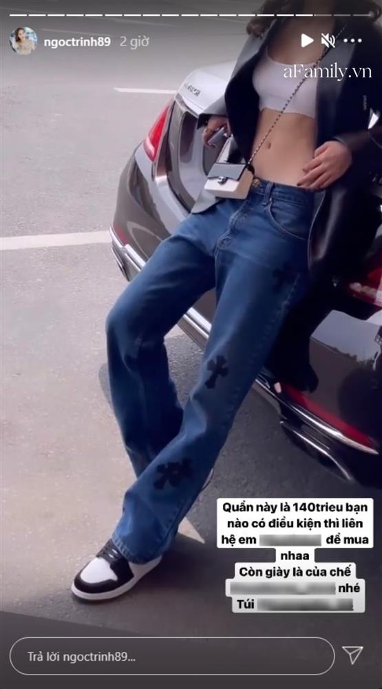 Ngọc Trinh khoe chiếc quần jeans 140 triệu, là đắt thật hay nổ giá câu view-3