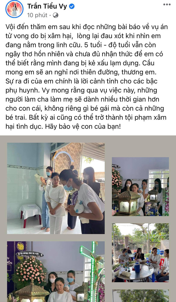 Đỗ Mỹ Linh, Tiểu Vy xót xa đến viếng bé gái 5 tuổi bị sát hại, hiếp dâm, Phương Anh tức giận gửi lời đến kẻ xấu-5