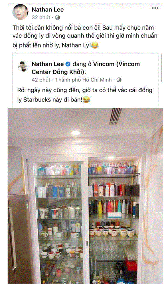 Cơn sốt xếp hàng mua ly Starbucks ở Sài Gòn chưa dứt, nghệ sĩ đại gia nổi tiếng khoe chiếc ly trị giá 100 triệu khiến nhiều người kinh ngạc!-1