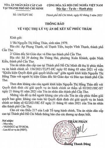Không bổ nhiệm lại hiệu trưởng từng kiện giám đốc Sở GD&ĐT Cần Thơ-3