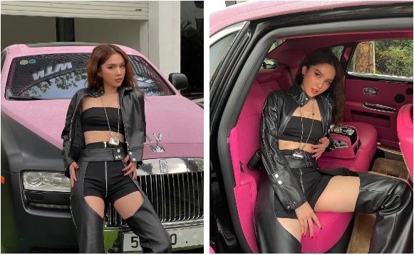 Ngọc Trinh tạo dáng bên Rolls-Royce, dân tình soi ra đồ cô mặc là đạo nhái-2