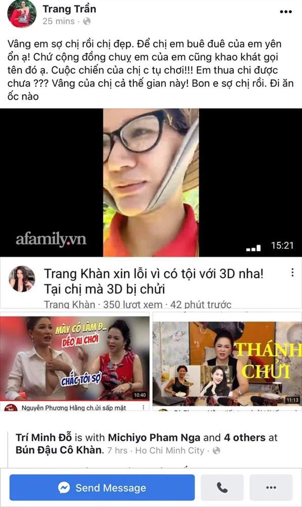 Trang Khàn khoá Fanpage sau 30 phút đăng trạng thái nhắc tới vợ Dũng lò vôi: Em thua chị được chưa?-2
