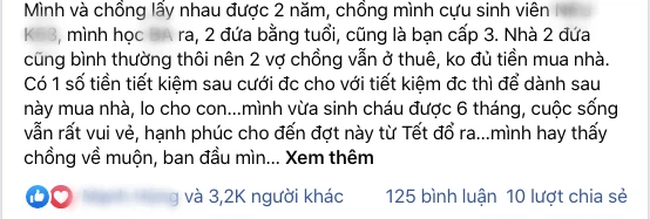 Chồng ngày nào cũng đi làm về muộn, cuối tuần lại có việc đột xuất” khiến vợ sinh nghi, chân tướng cuối cùng mới hoàn toàn bất ngờ-1