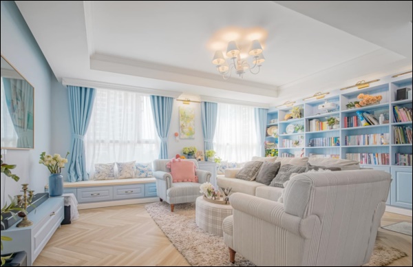 Mê phim đồng quê, vợ chồng Tp.HCM thiết lập không gian sống vừa cổ điển vừa hiện đại với tông&nbsp;màu xanh blue đẹp xuất sắc-4