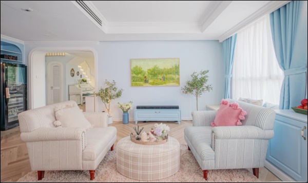 Mê phim đồng quê, vợ chồng Tp.HCM thiết lập không gian sống vừa cổ điển vừa hiện đại với tông&nbsp;màu xanh blue đẹp xuất sắc-6