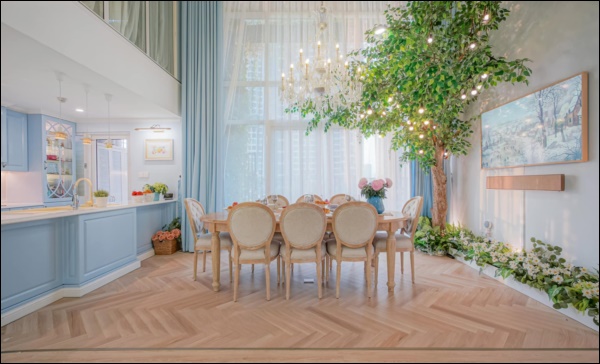 Mê phim đồng quê, vợ chồng Tp.HCM thiết lập không gian sống vừa cổ điển vừa hiện đại với tông&nbsp;màu xanh blue đẹp xuất sắc-12